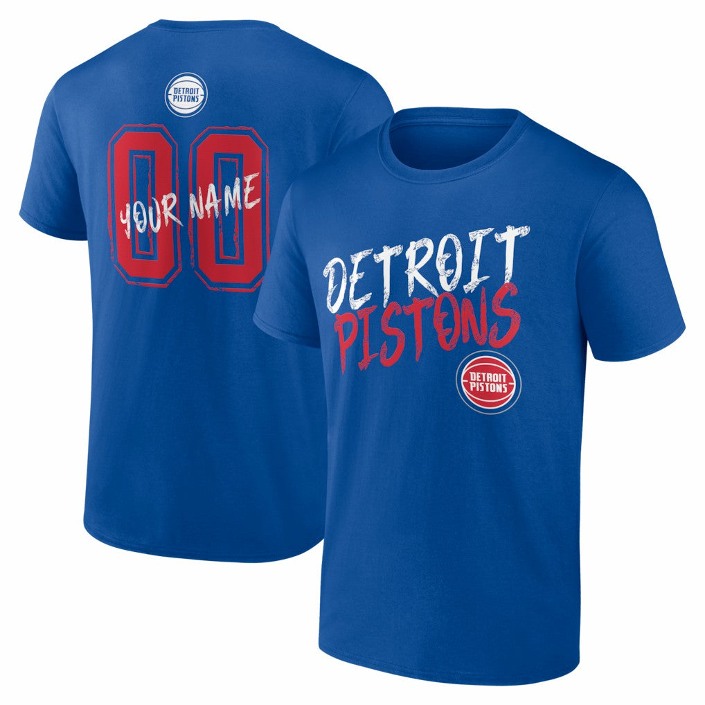 Detroit Pistons Big & Tall Hustle Personalized Name & Number T-Shirt sale - Blue cheap