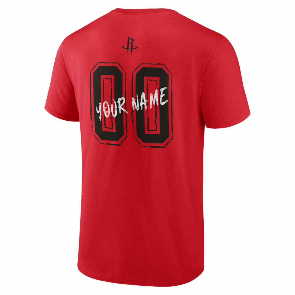 Houston Rockets Big & Tall Hustle Personalized Name & Number T-Shirt - Red on sale