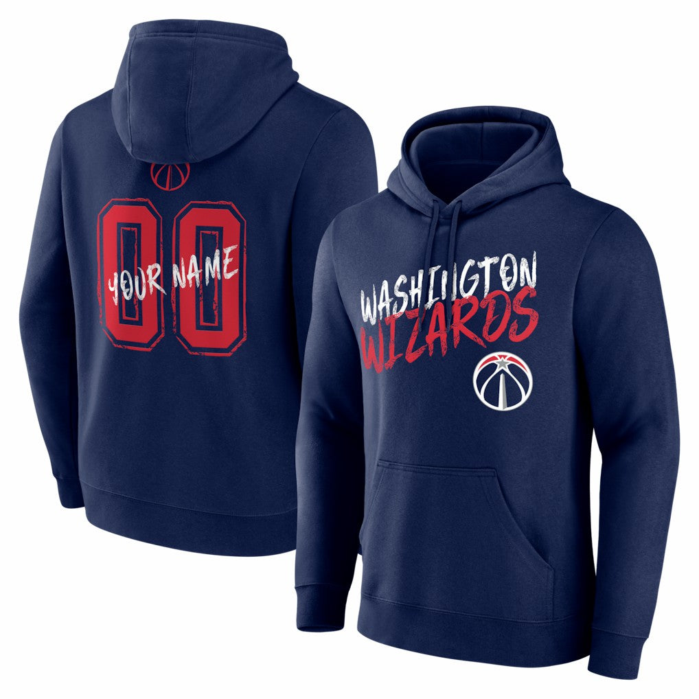 Washington Wizards Big & Tall Hustle Personalized Name & Number Hoodie - Navy shop