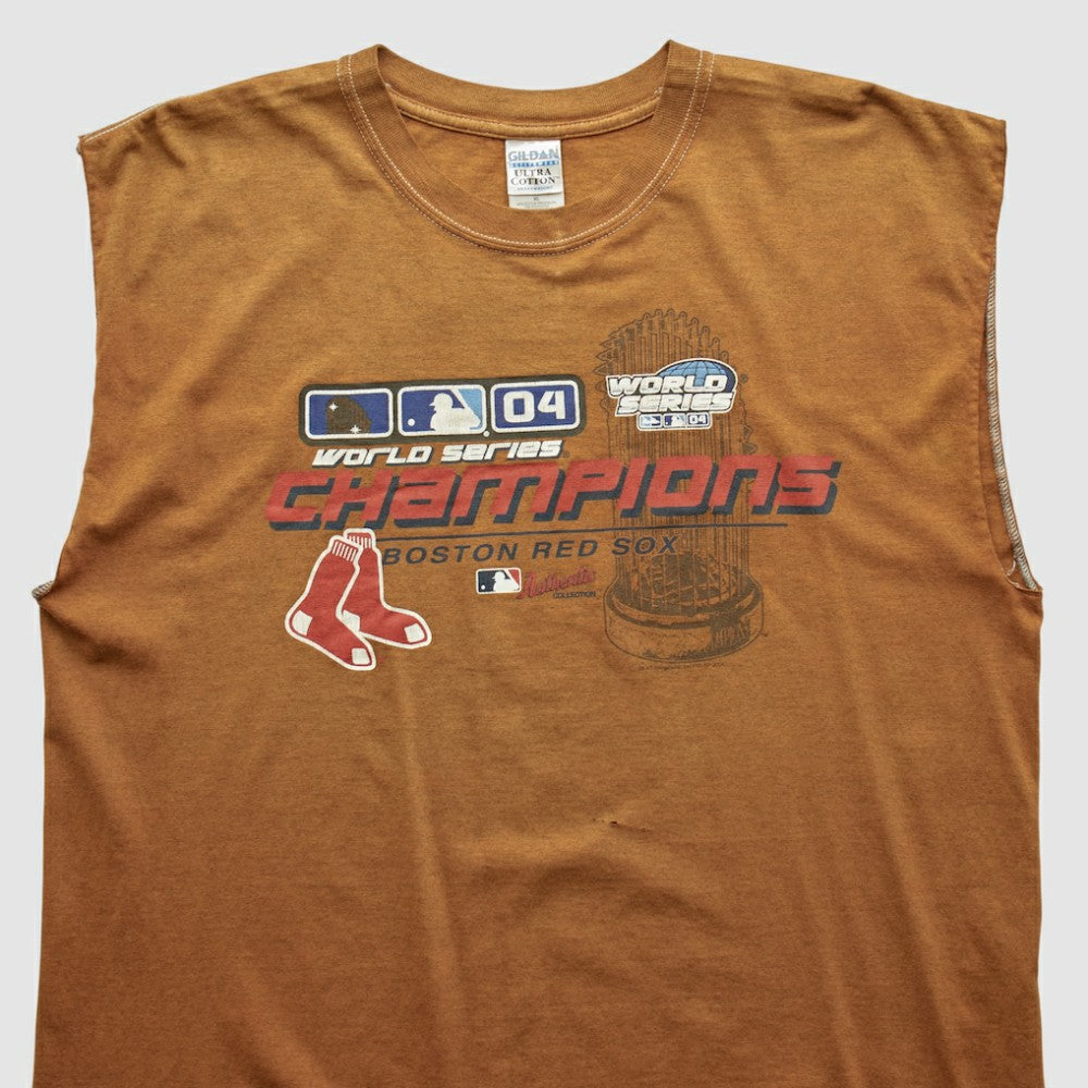 Boston Red Sox Gildan 2004 Tank - Brown Vintage
