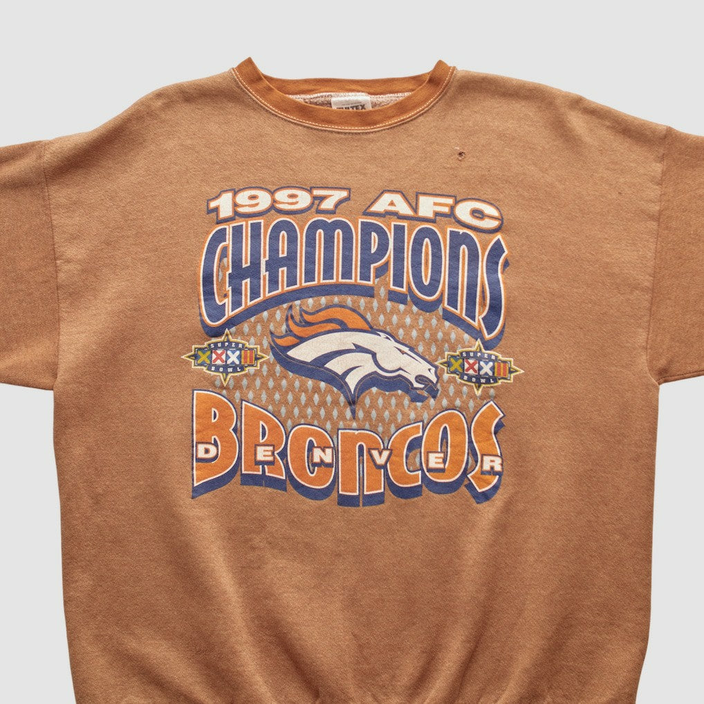 Denver Broncos Tultex 1997 Pullover Sweatshirt - Brown Vintage cheap