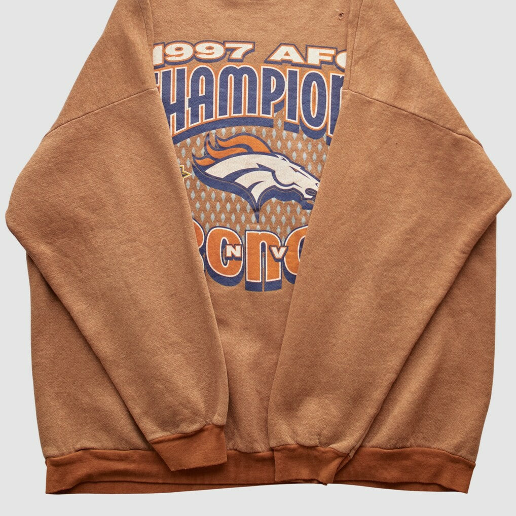 Denver Broncos Tultex 1997 Pullover Sweatshirt - Brown Vintage cheap