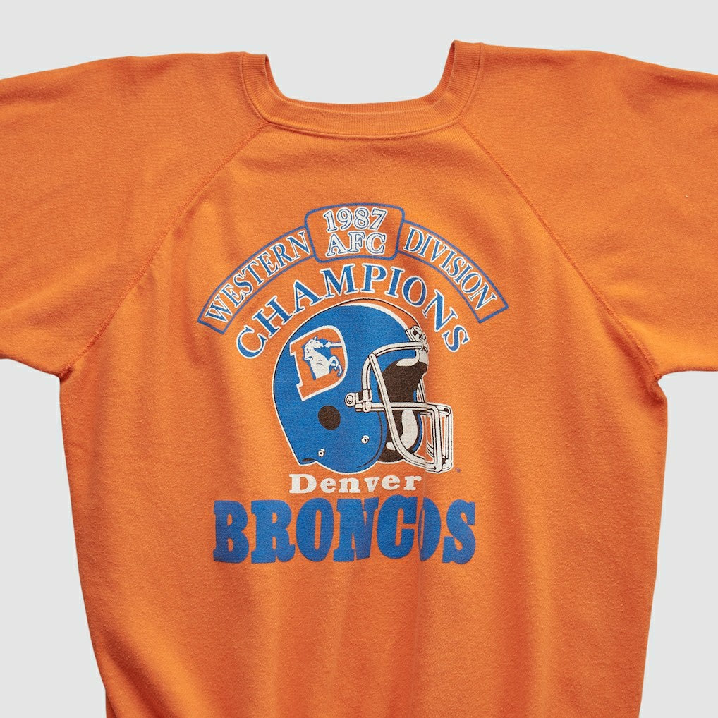 Denver Broncos Trench 1987 Pullover Sweatshirt - Orange Vintage discount
