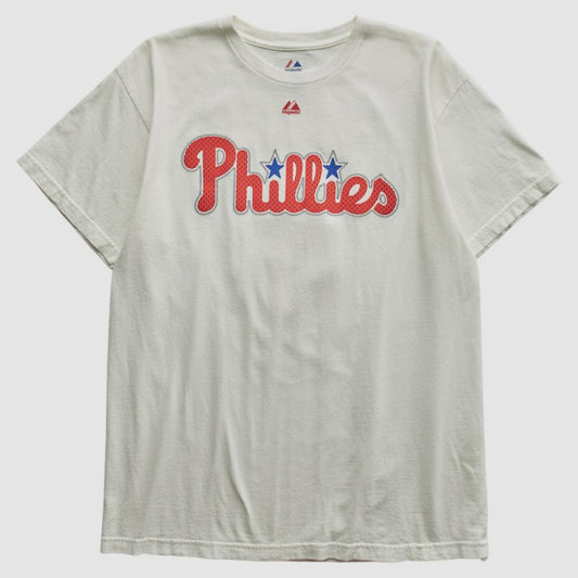 Philadelphia Phillies Majestic 2010s T-shirt - White Vintage