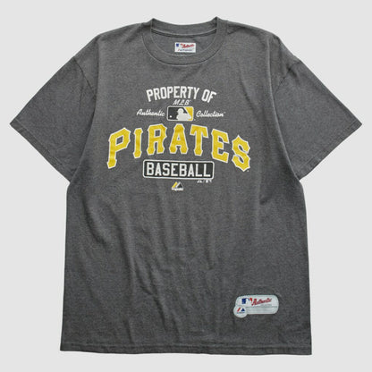 Pittsburgh Pirates Majestic 2010s T-shirt - Dark Heather Gray Vintage