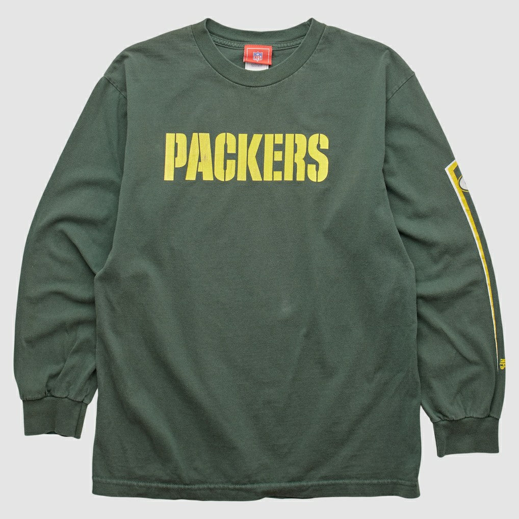 Green Bay Packers NFL 2000s Long Sleeve T-shirt - Green Vintage sale