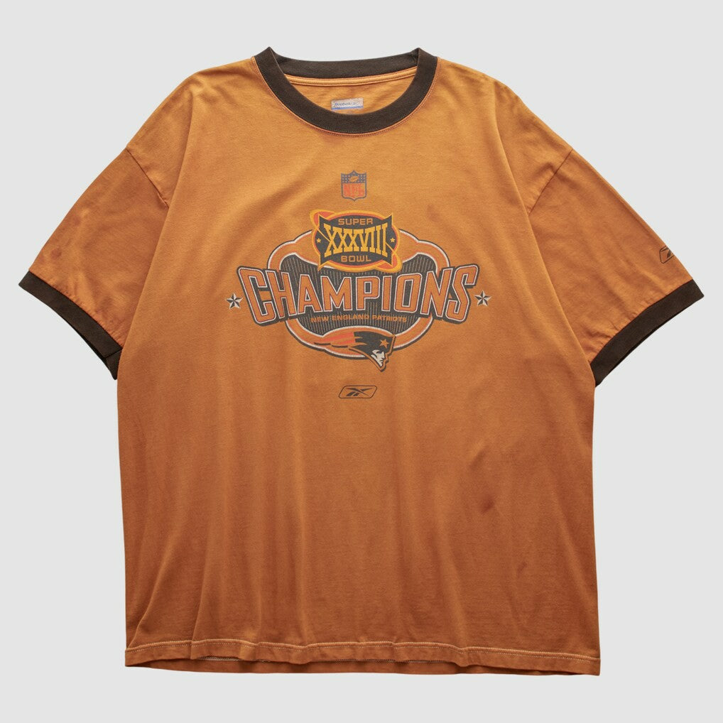 New England Patriots Reebok 2004 T-shirt - Orange Vintage outlet