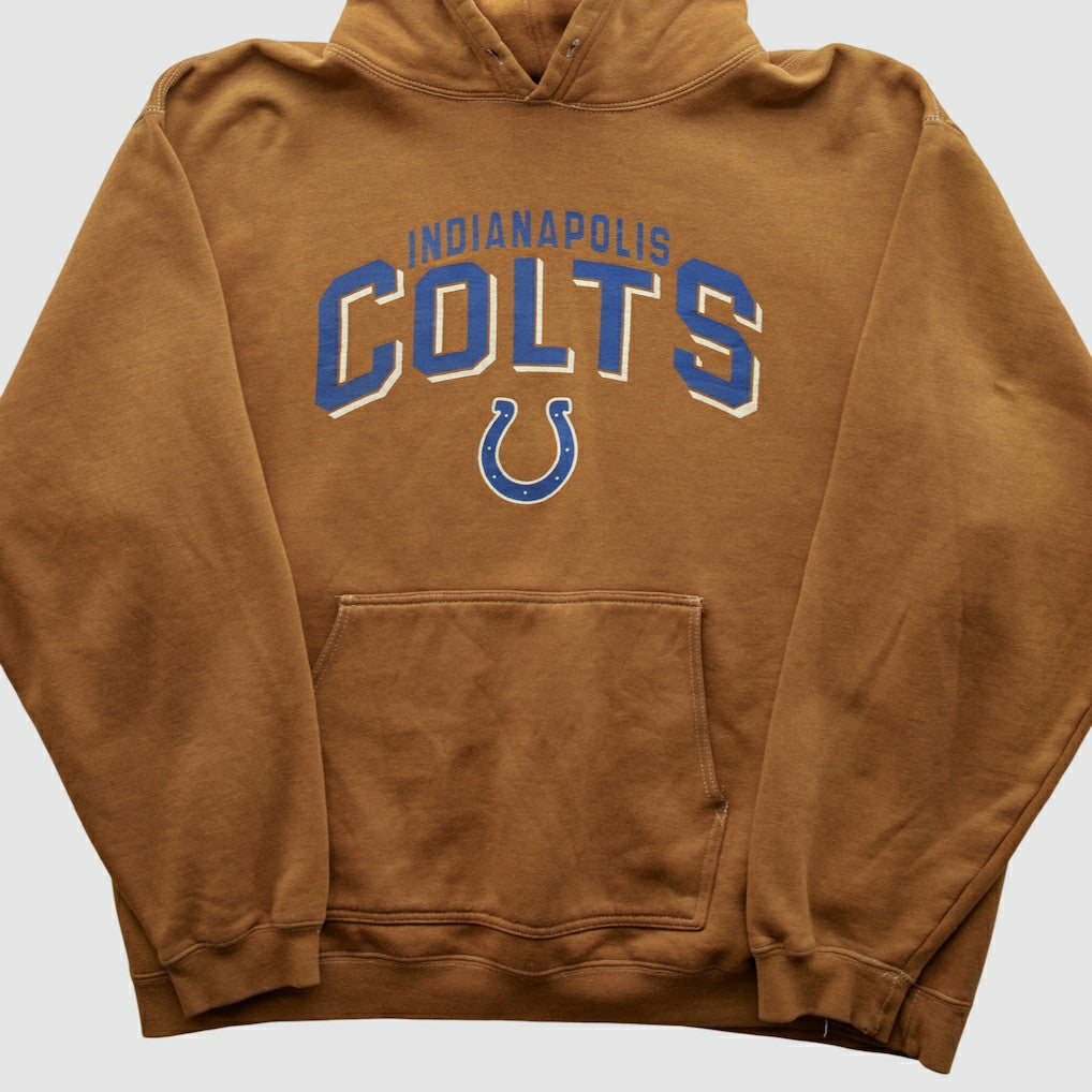 Indianapolis Colts Reebok 2000s Hooded Pullover Sweatshirt - Tan Vintage cheap