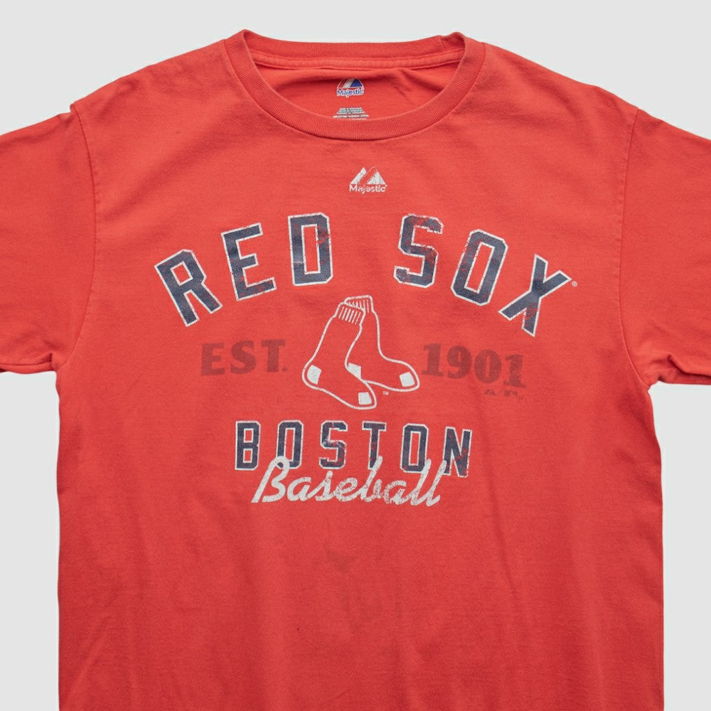 Boston Red Sox Majestic 2010s T-shirt - Red Vintage