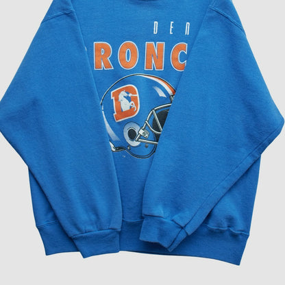 Denver Broncos Hanes 90s Pullover Sweatshirt - Blue Vintage outlet