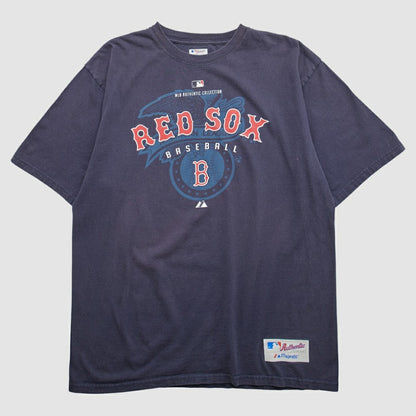 Boston Red Sox Majestic 2000s T-shirt - Navy Vintage