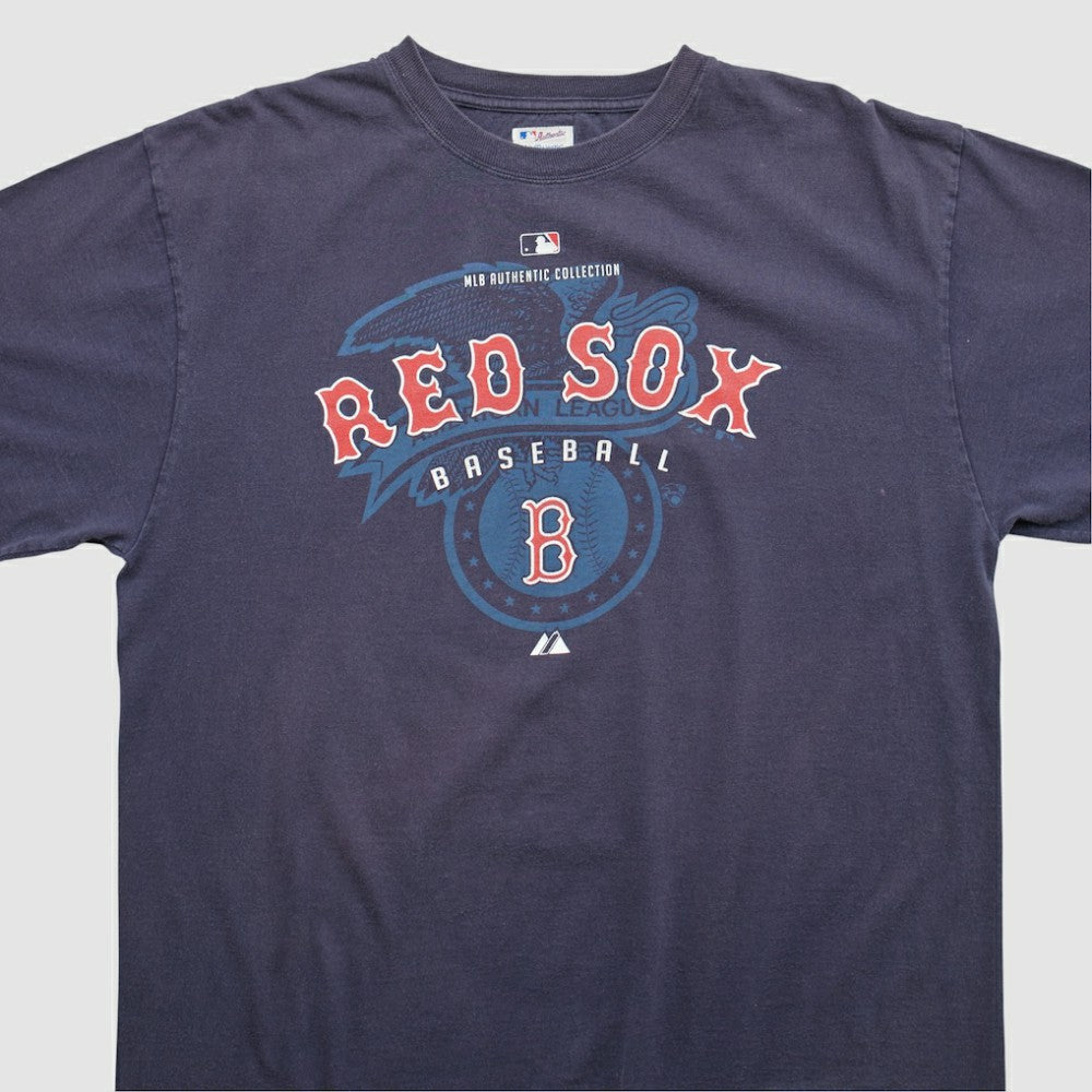 Boston Red Sox Majestic 2000s T-shirt - Navy Vintage