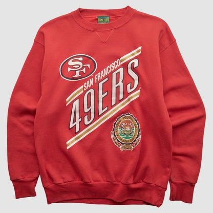 San Francisco 49ers Home Team Advantage 90s Pullover Sweatshirt - Red Vintage on sale