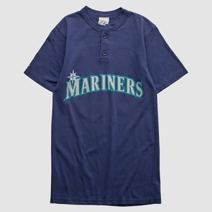 Seattle Mariners Majestic 2000s T-shirt - Navy Vintage