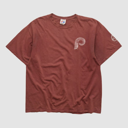 Philadelphia Phillies Majestic 2010s T-shirt - Maroon Vintage