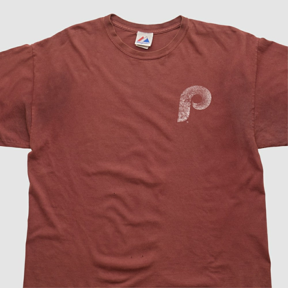 Philadelphia Phillies Majestic 2010s T-shirt - Maroon Vintage