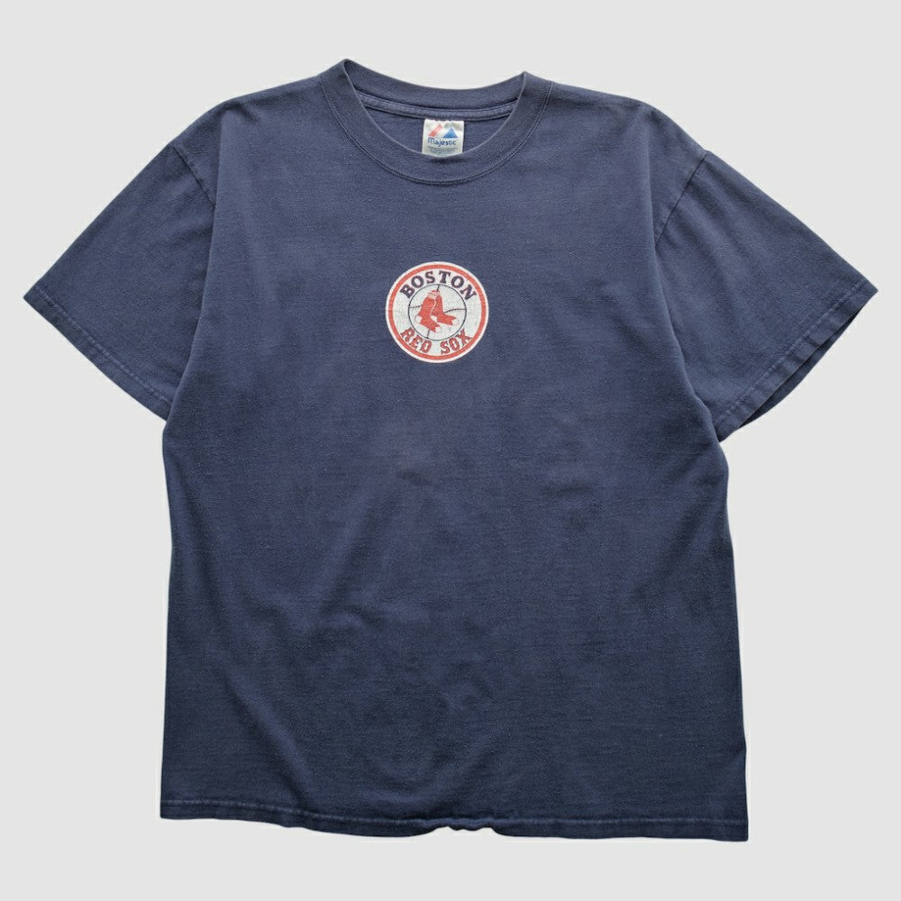 Boston Red Sox Majestic 2000s T-shirt - Navy Vintage
