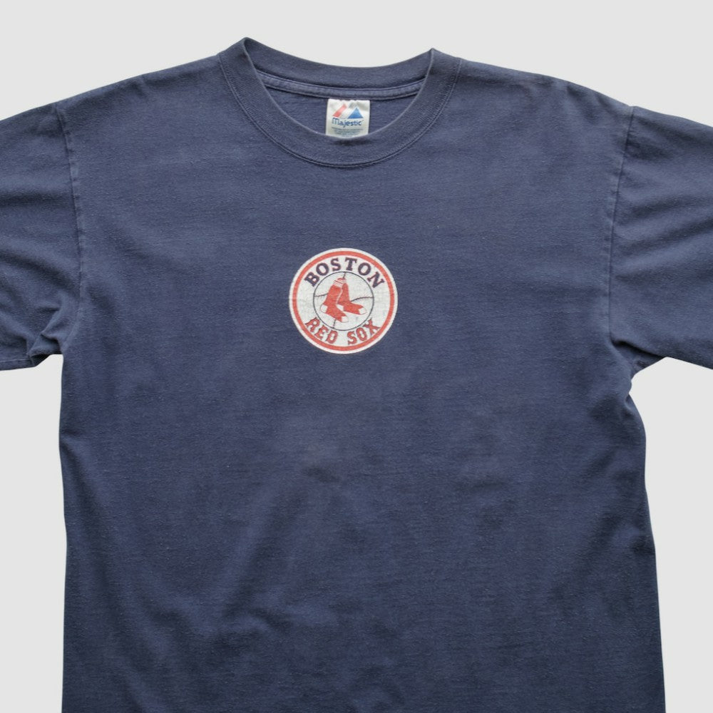 Boston Red Sox Majestic 2000s T-shirt - Navy Vintage