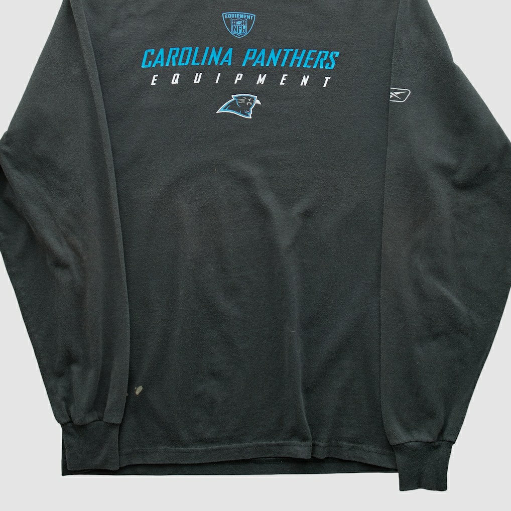 Carolina Panthers Reebok 2000s Long Sleeve T-shirt - Black Vintage for sale
