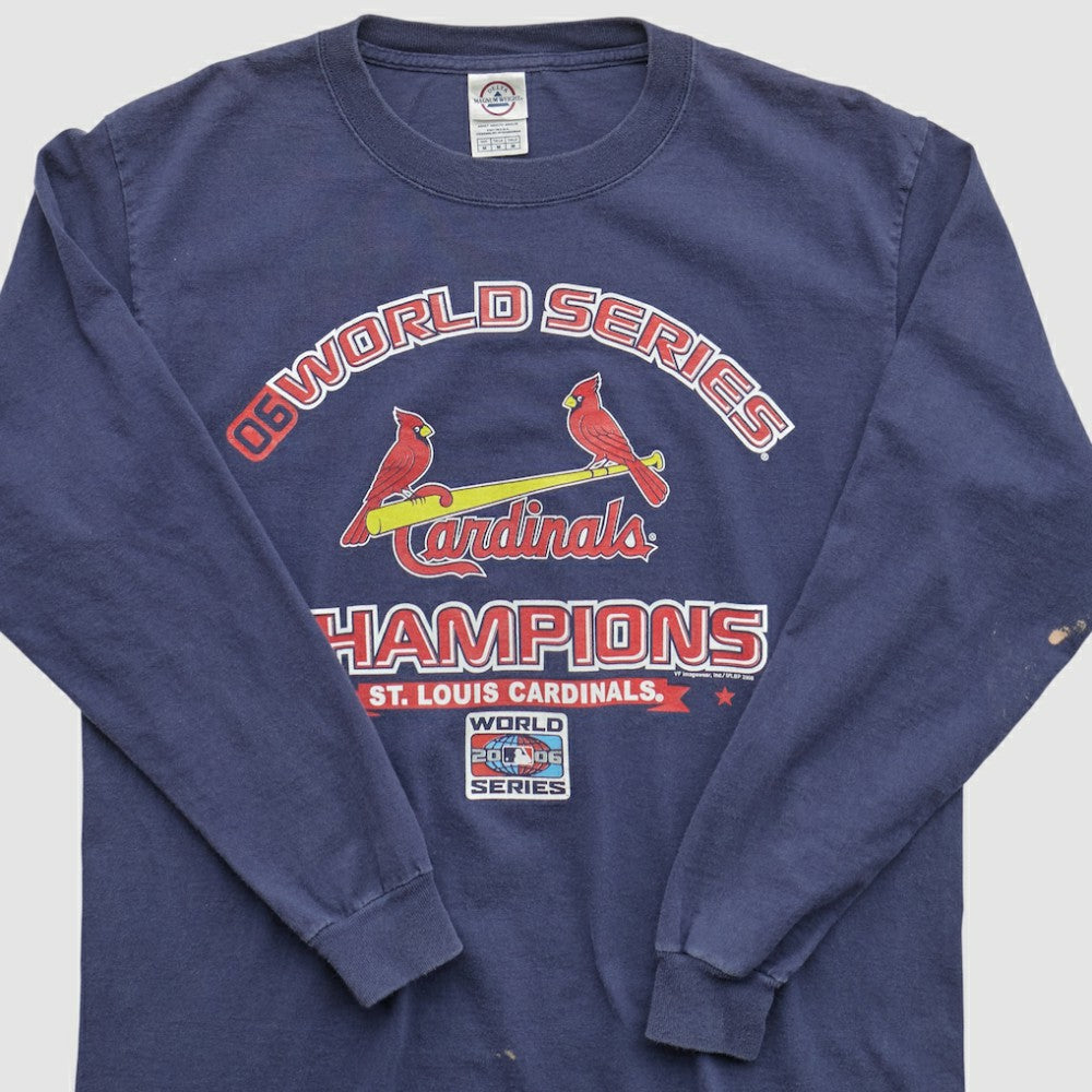 St. Louis Cardinals Delta 2006 Long Sleeve T-shirt - Navy Vintage
