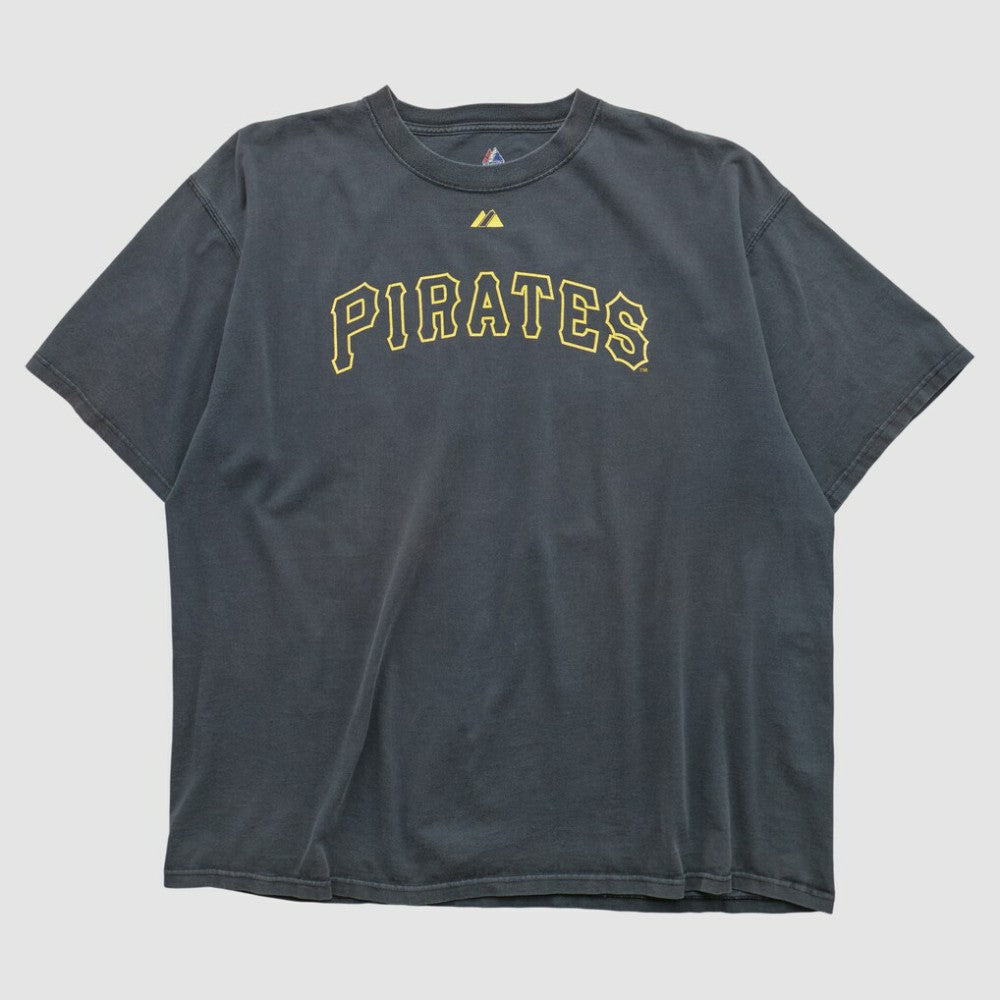 Pittsburgh Pirates Majestic 2000s T-shirt - Charcoal Vintage