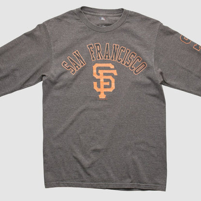 San Francisco Giants MLB 2000s Long Sleeve T-shirt - Dark Heather Gray Vintage