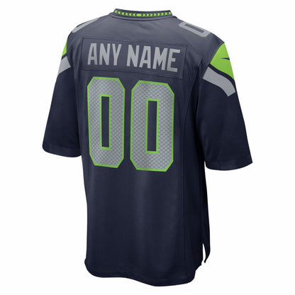 Seattle Seahawks Super Bowl LX Patch Custom Game Jersey - College Navy | Nike for sale