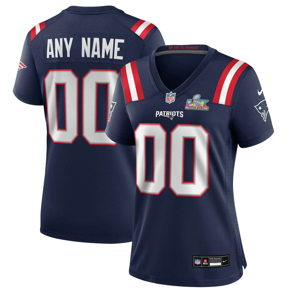 New England Patriots Women's Super Bowl LX Patch Custom Game Jersey - Navy | Nike sale