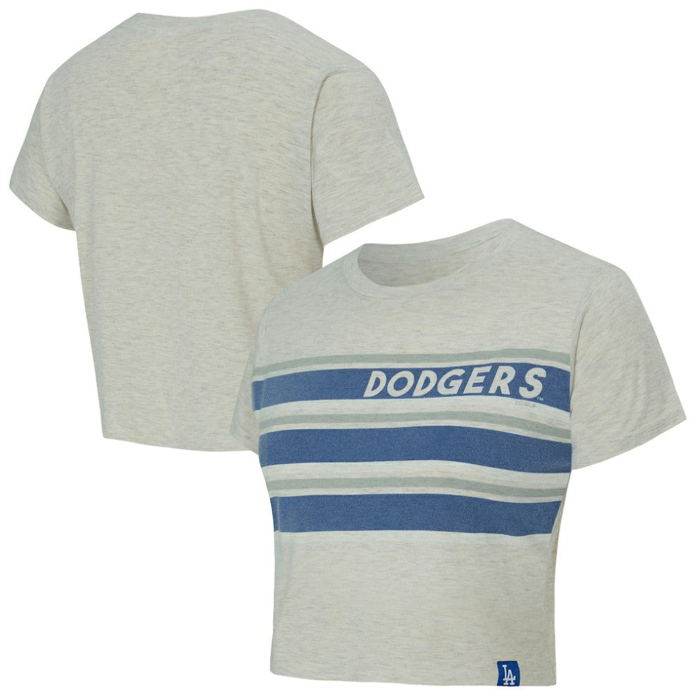 Los Angeles Dodgers Concepts Sport Women's Birch Cropped T-Shirt - Cream