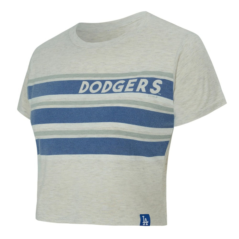 Los Angeles Dodgers Concepts Sport Women's Birch Cropped T-Shirt - Cream