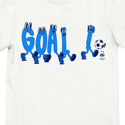 France National Team Youth Goal Letters Playing Soccer T-Shirt - White shop
