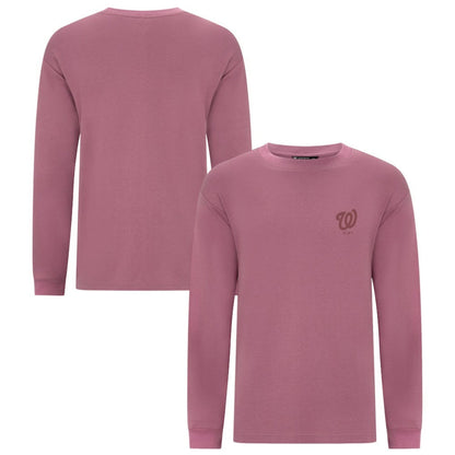 Washington Nationals Levelwear Bridal Rose Luxe Signature Long Sleeve T-Shirt - Pink