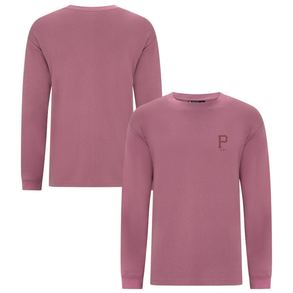 Pittsburgh Pirates Levelwear Bridal Rose Luxe Signature Long Sleeve T-Shirt - Pink