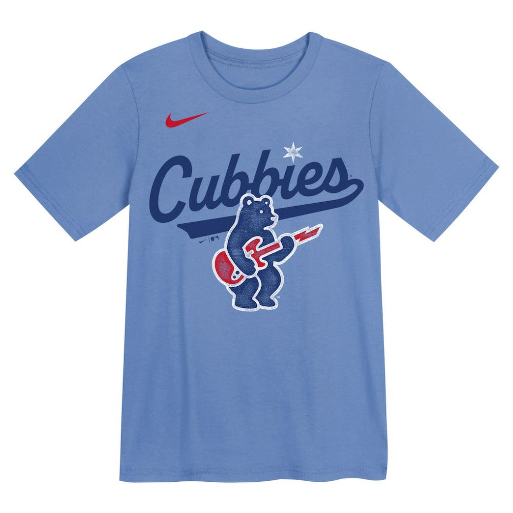 Chicago Cubs Preschool Electric Bear Alternate T-Shirt - Light Blue | Nike
