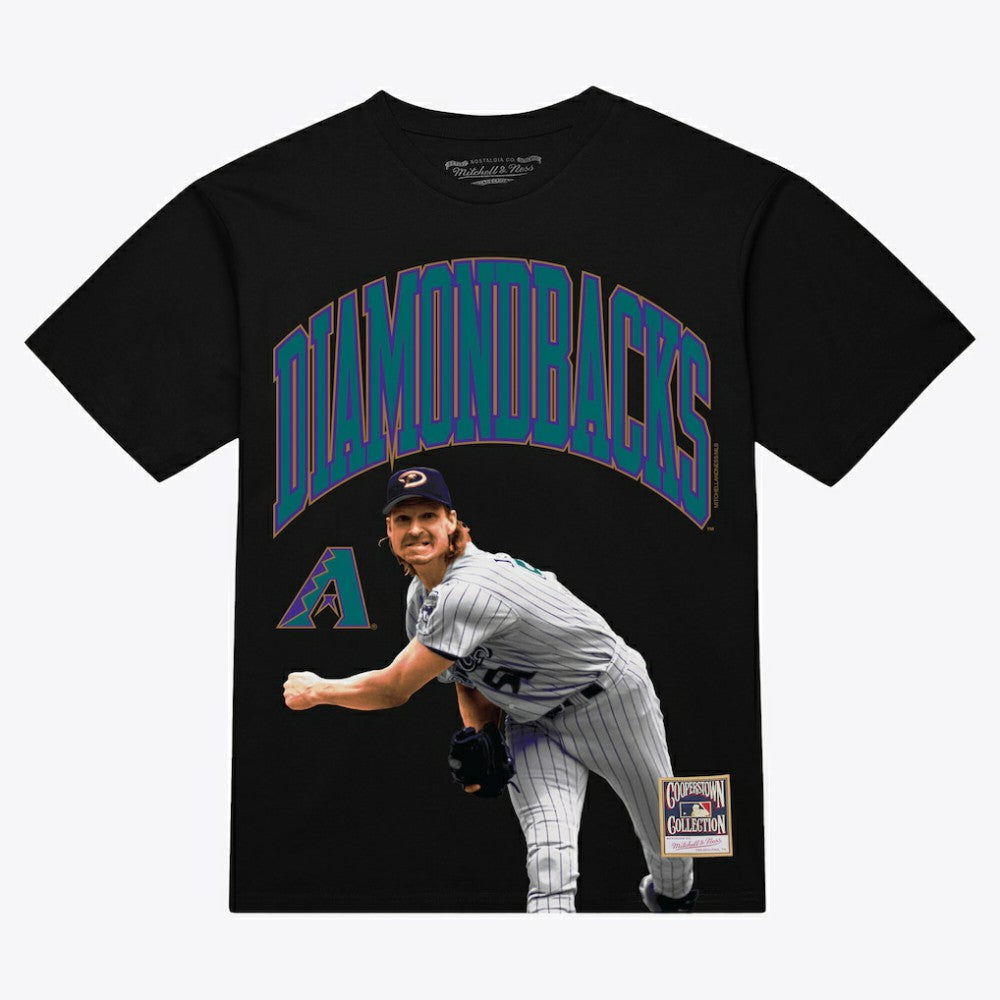 Randy Johnson Arizona Diamondbacks Photo Arch Player Graphic T-Shirt - Black | Mitchell & Ness