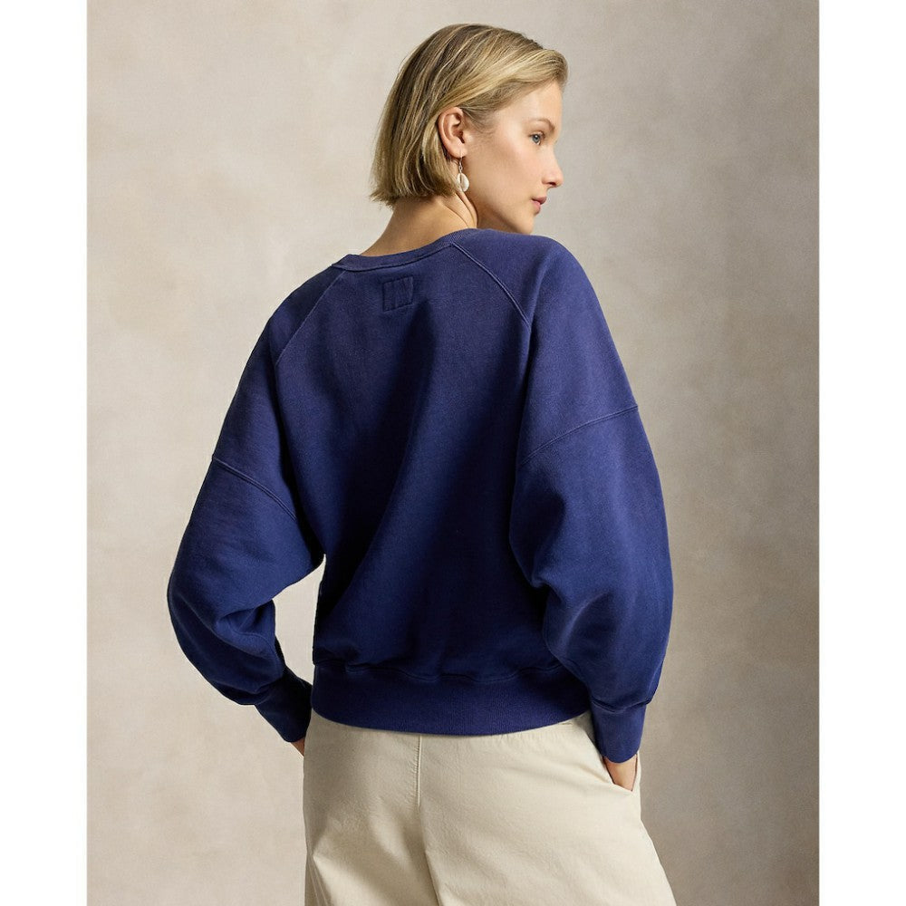 Yankees Polo Ralph Lauren Women's Vintage Knit Sweatshirt - Navy