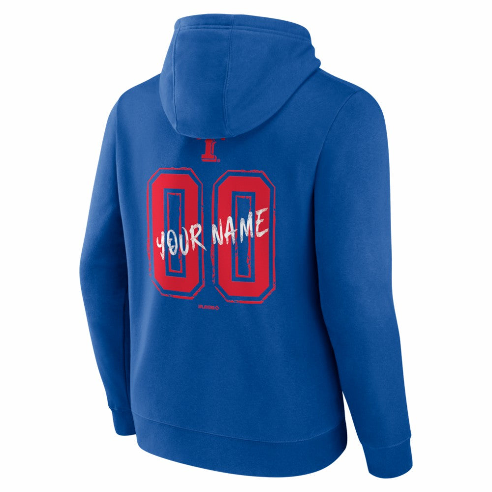 Texas Rangers  Hustle Personalized Name & Number Hoodie - Royal