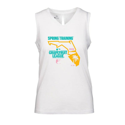 Baltimore Orioles Levelwear Women's 2026 Spring Training Paisley Ball Bold Tank - White