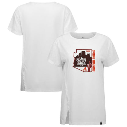 Arizona Diamondbacks Levelwear Women's 2026 Spring Training Influx Ball Bold T-Shirt - White