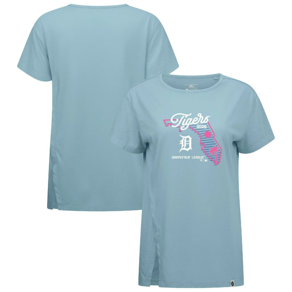 Detroit Tigers Levelwear Women's Influx Spring Training Sunrise Bold T-Shirt - Blue