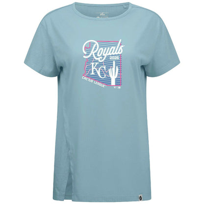 Kansas City Royals Levelwear Women's Influx Spring Training Sunrise Bold T-Shirt - Blue