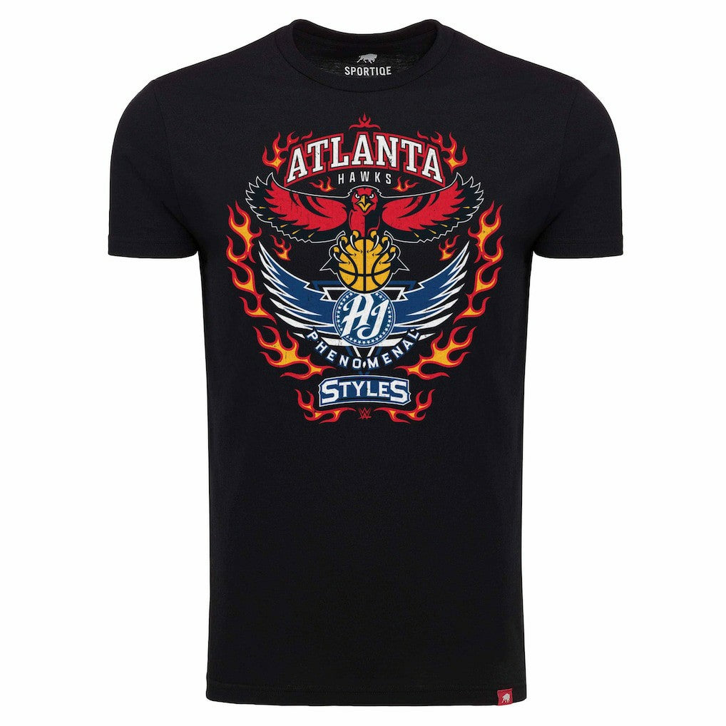 AJ Styles Sportiqe Atlanta Hawks Tri-Blend T-Shirt - Black online