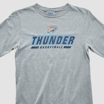Oklahoma City Thunder NBA 2010s Long Sleeve T-shirt - Heather Gray Vintage | Vintage cheap