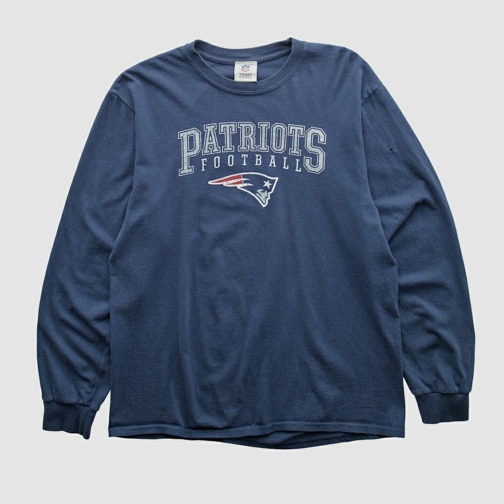 New England Patriots NFL 2010s Long Sleeve T-shirt - Navy Vintage discount