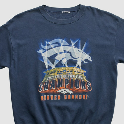 Denver Broncos 1999 Pullover Sweatshirt - Navy Vintage cheap