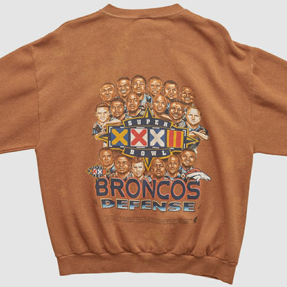 Denver Broncos Delta 1998 Pullover Sweatshirt - Clay Vintage sale