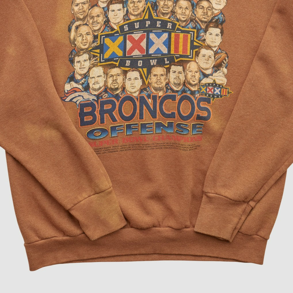 Denver Broncos Delta 1998 Pullover Sweatshirt - Clay Vintage sale