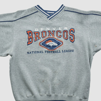Denver Broncos Lee Apparel 90s Pullover Sweatshirt - Heather Gray Vintage outlet