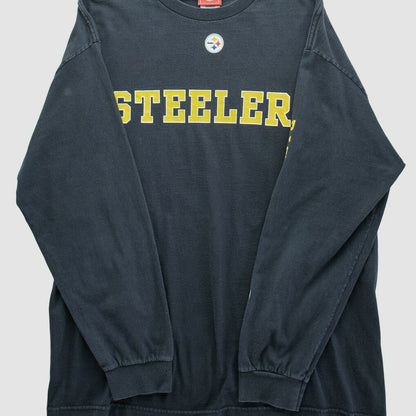 Pittsburgh Steelers NFL 2000s Long Sleeve T-shirt - Black Vintage cheap