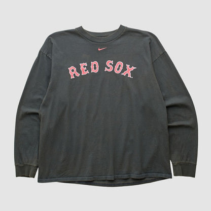 Boston Red Sox 2000s Long Sleeve T-shirt - Black Vintage | Nike